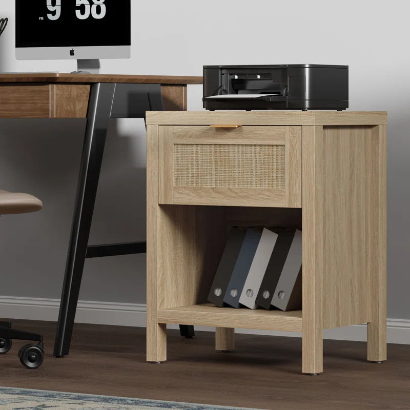 Civic Rattan Drawer Bedside Table