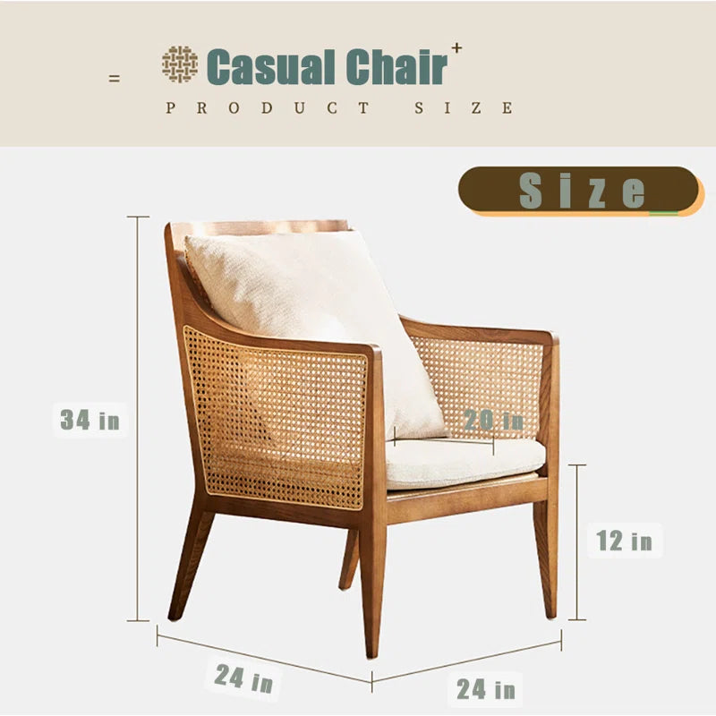 Mid-Century Modern Rattan Dining Chairs