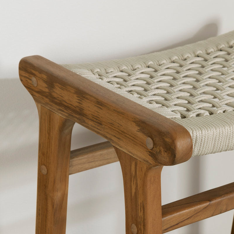 Nomad Teak Rope Bar Stools (Set of 2)