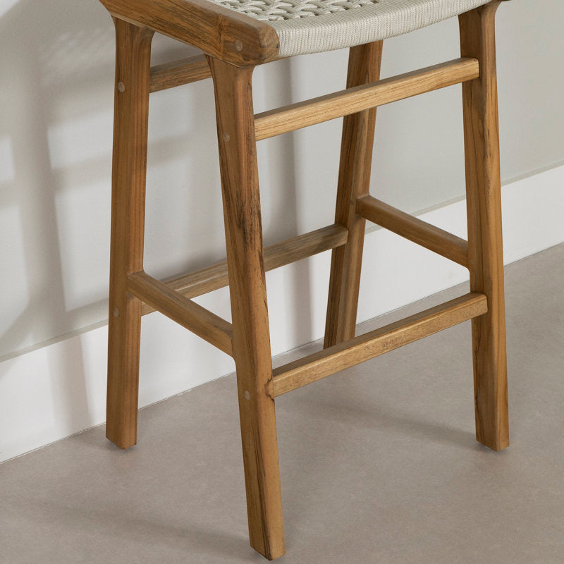 Nomad Teak Rope Bar Stools (Set of 2)