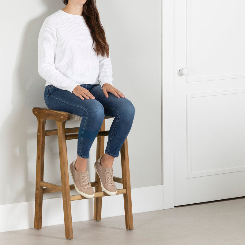 Nomad Teak Rope Bar Stools (Set of 2)