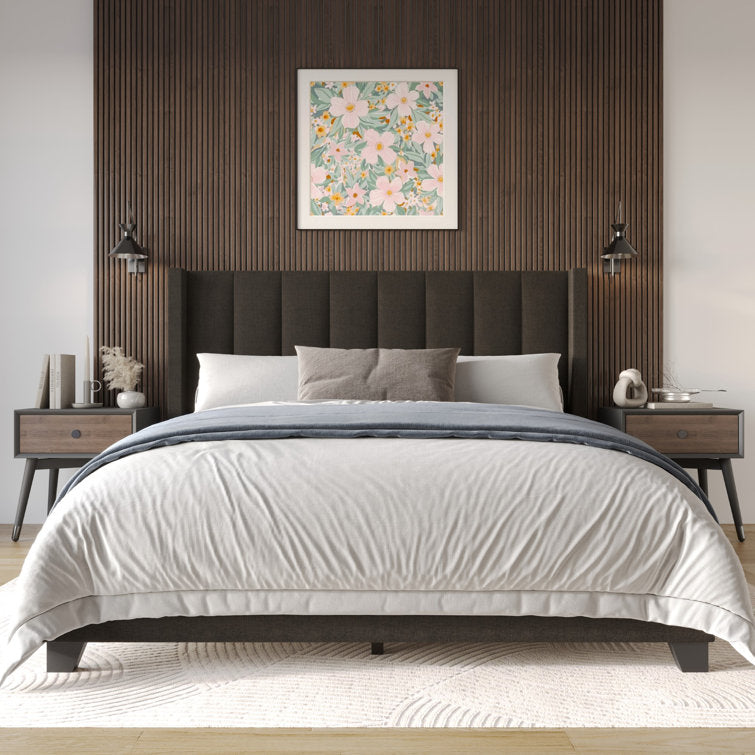 Tufted Elegance Wingback Bed