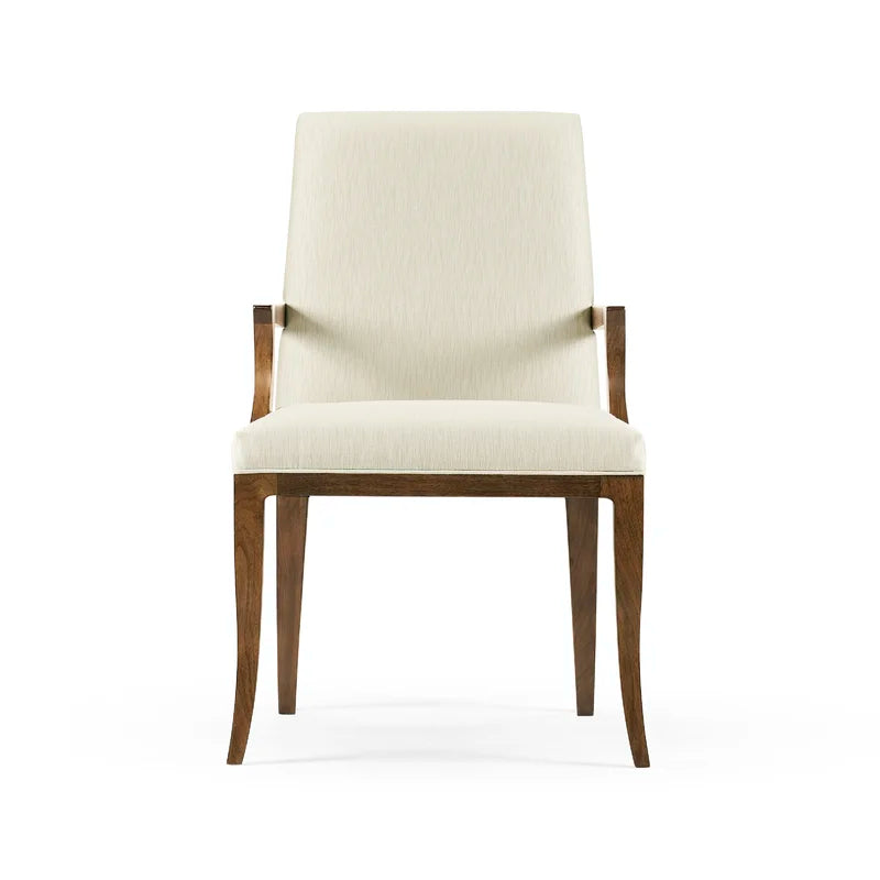 Beige Upholstered Arm Chair