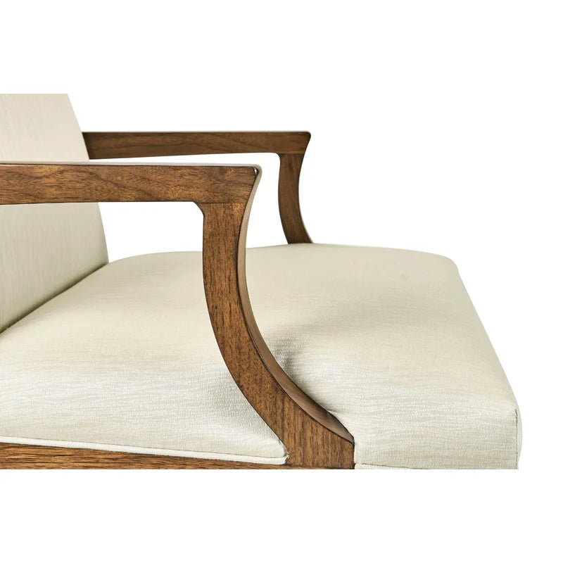 Beige Upholstered Arm Chair
