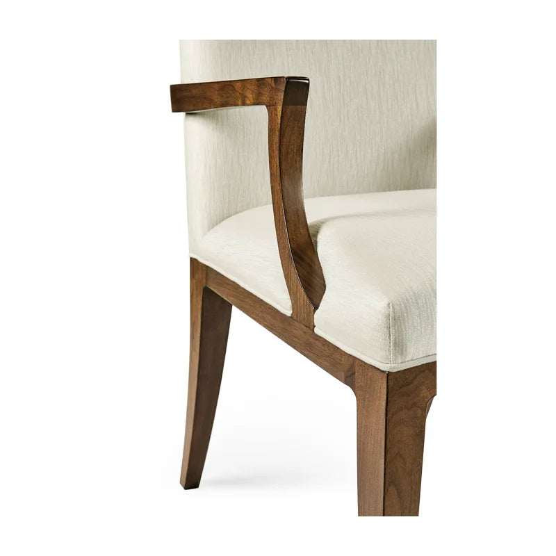 Beige Upholstered Arm Chair