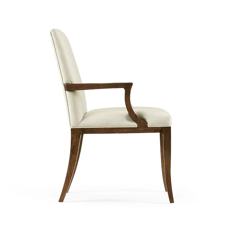 Beige Upholstered Arm Chair
