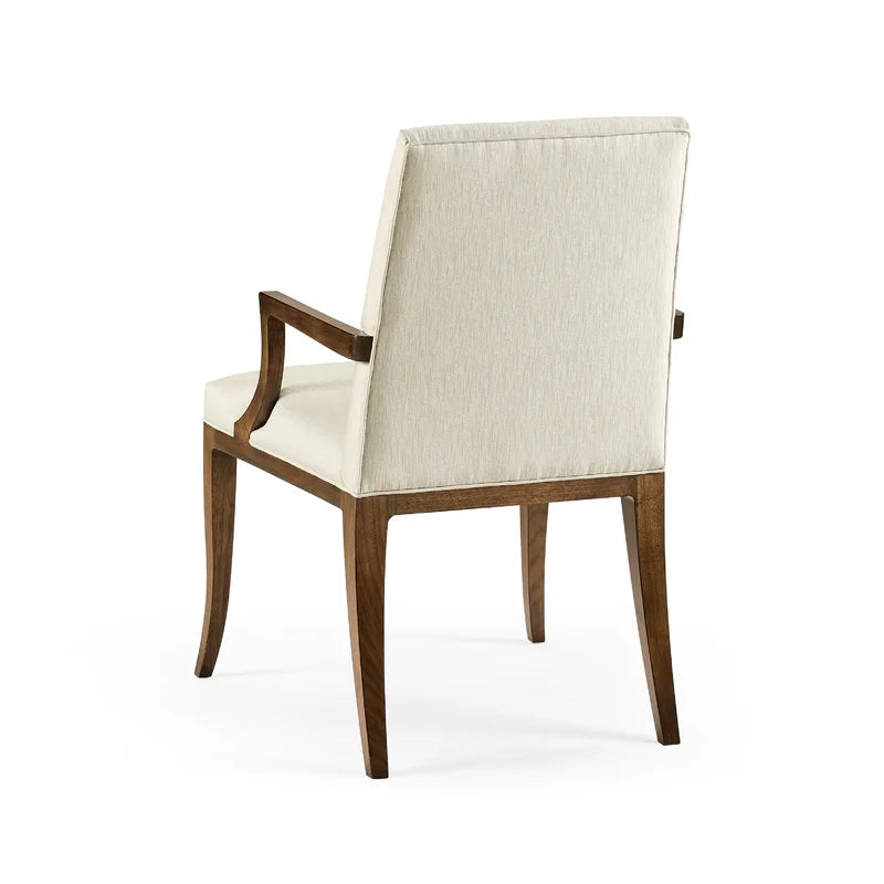 Beige Upholstered Arm Chair