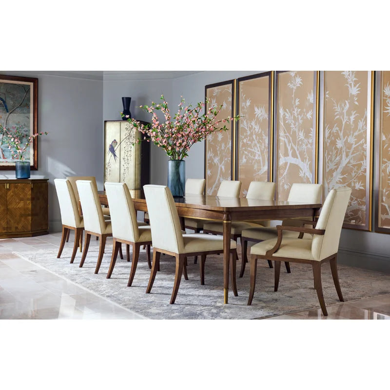 Beige Upholstered Arm Chair