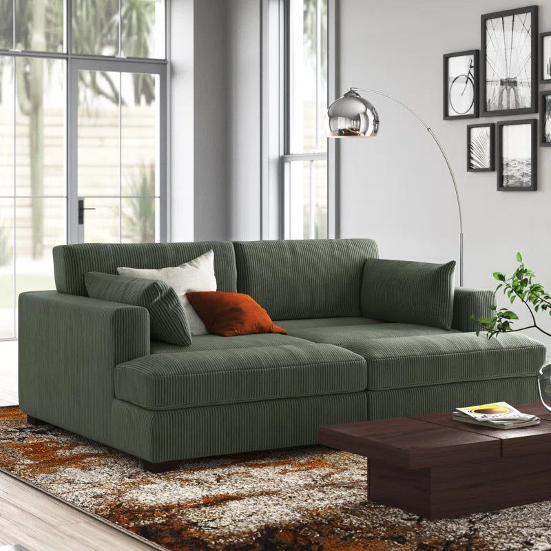 Recessed Arm Modern Sofa
