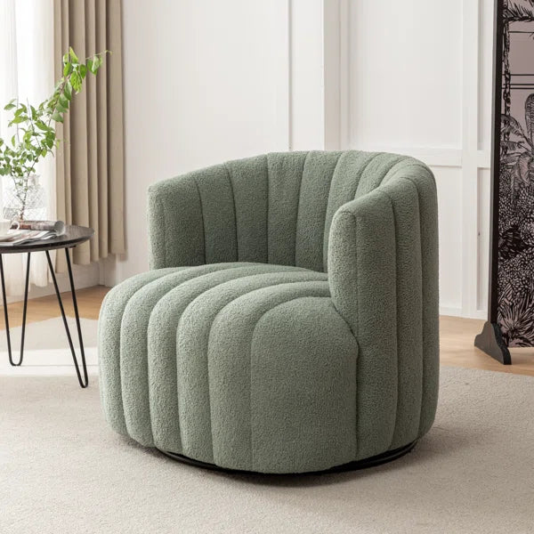 Benette Upholstered Swivel Barrel Chair