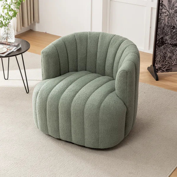 Benette Upholstered Swivel Barrel Chair