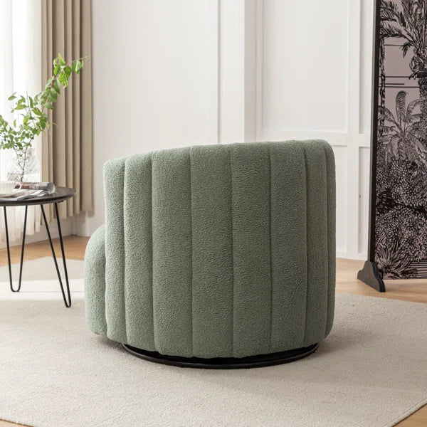 Benette Upholstered Swivel Barrel Chair