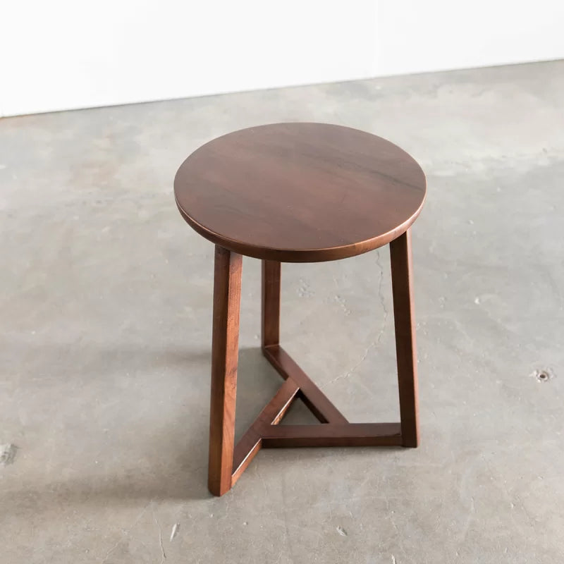 Classic Walnut Solid Wood End Table