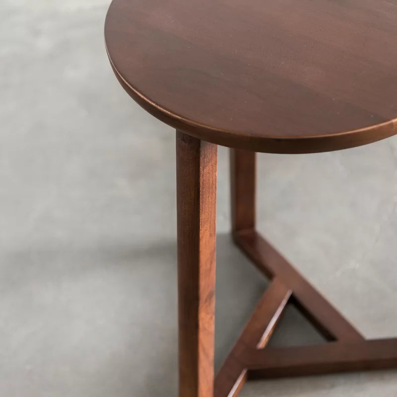 Classic Walnut Solid Wood End Table