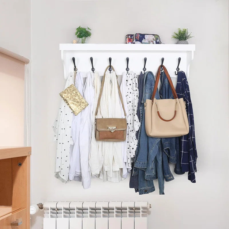 White Rack Wall Mount With Shelf