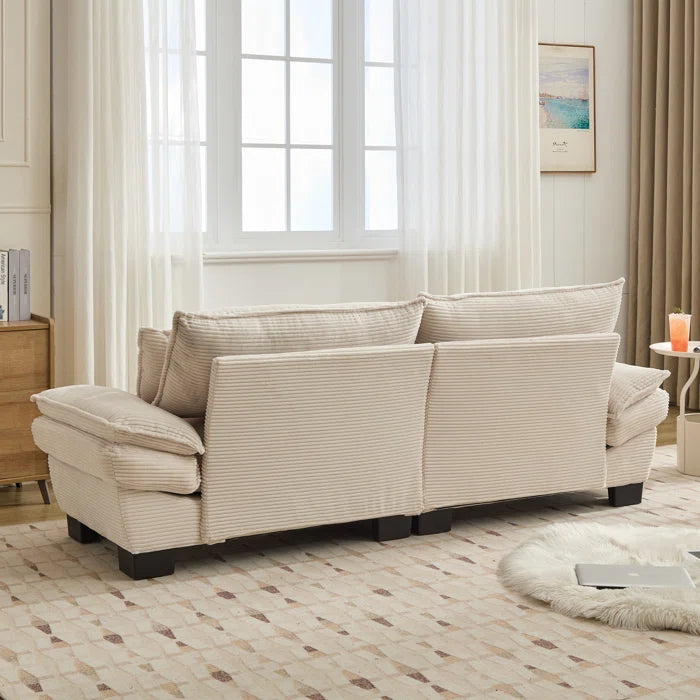 Modern Corduroy Loveseat Sofa