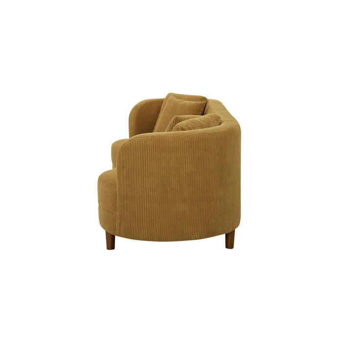 Modern Curved Corduroy Sofa