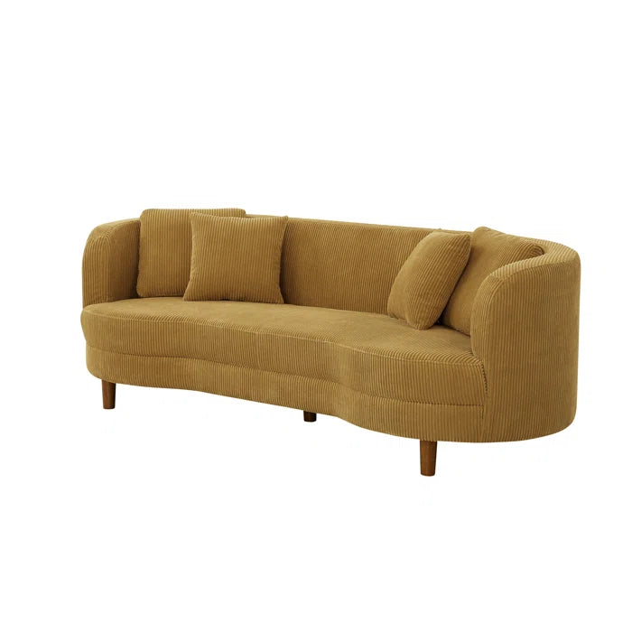 Modern Curved Corduroy Sofa