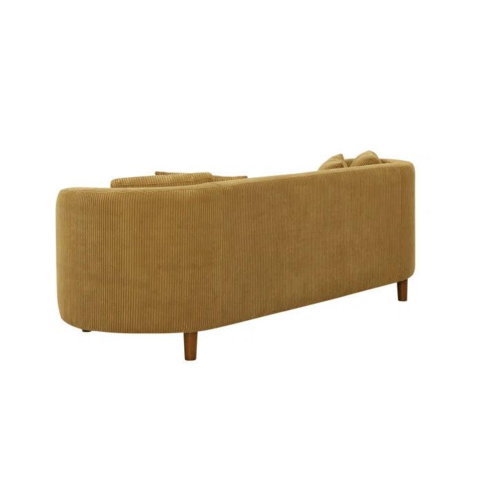 Modern Curved Corduroy Sofa