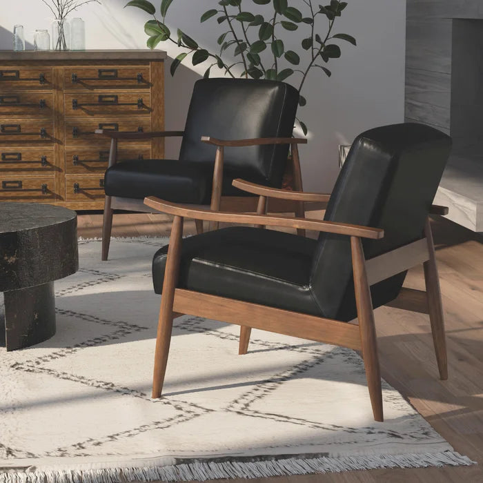 County Faux Leather Armchair