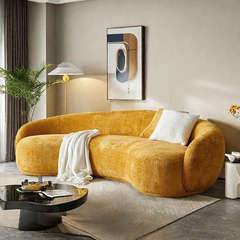 Modern Mininmal Curved Cashew Shaped Sofa