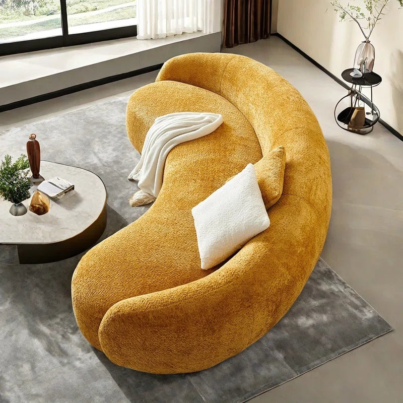 Modern Mininmal Curved Cashew Shaped Sofa