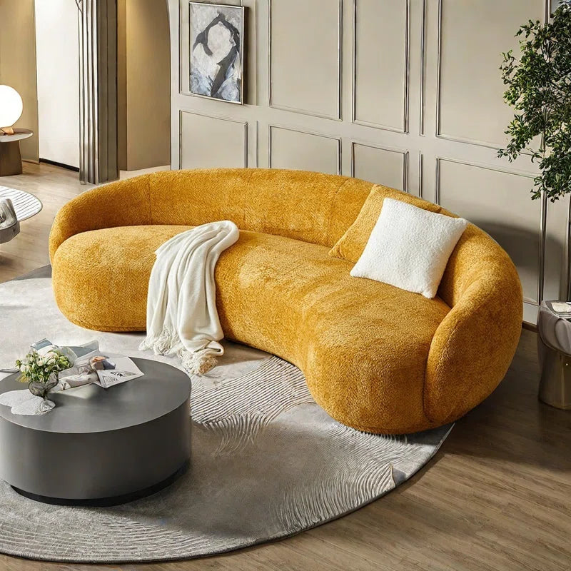 Modern Mininmal Curved Cashew Shaped Sofa