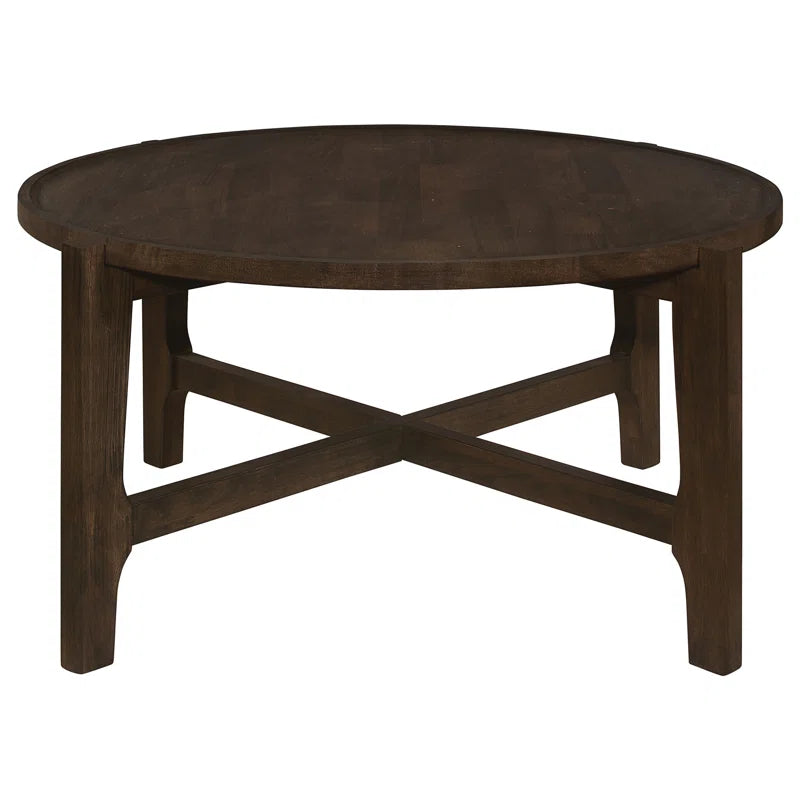 Dark Brown 38-Inch Top Round Coffee Table