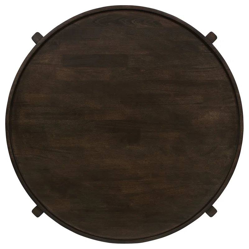 Dark Brown 38-Inch Top Round Coffee Table