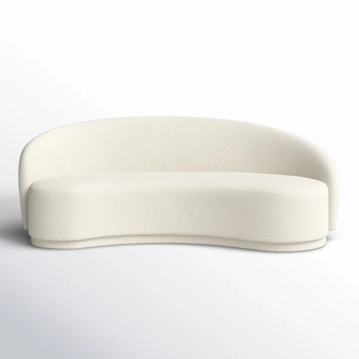Modern Curve Boucle Upholstered Sofa