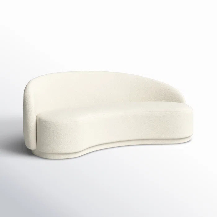 Modern Curve Boucle Upholstered Sofa