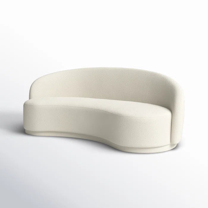 Modern Curve Boucle Upholstered Sofa
