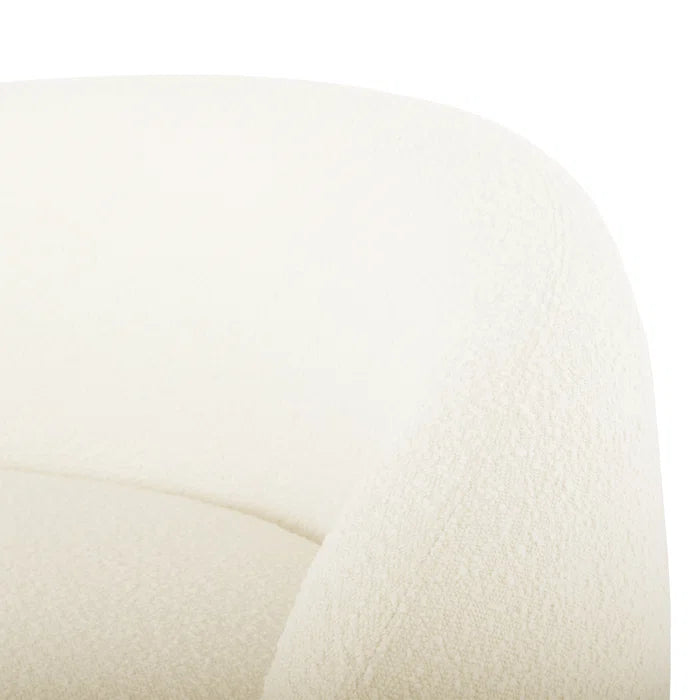 Modern Curve Boucle Upholstered Sofa