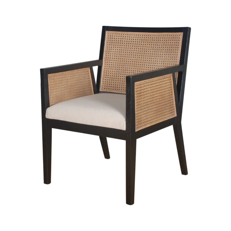 Teakwood Natural rattan Arm Chair