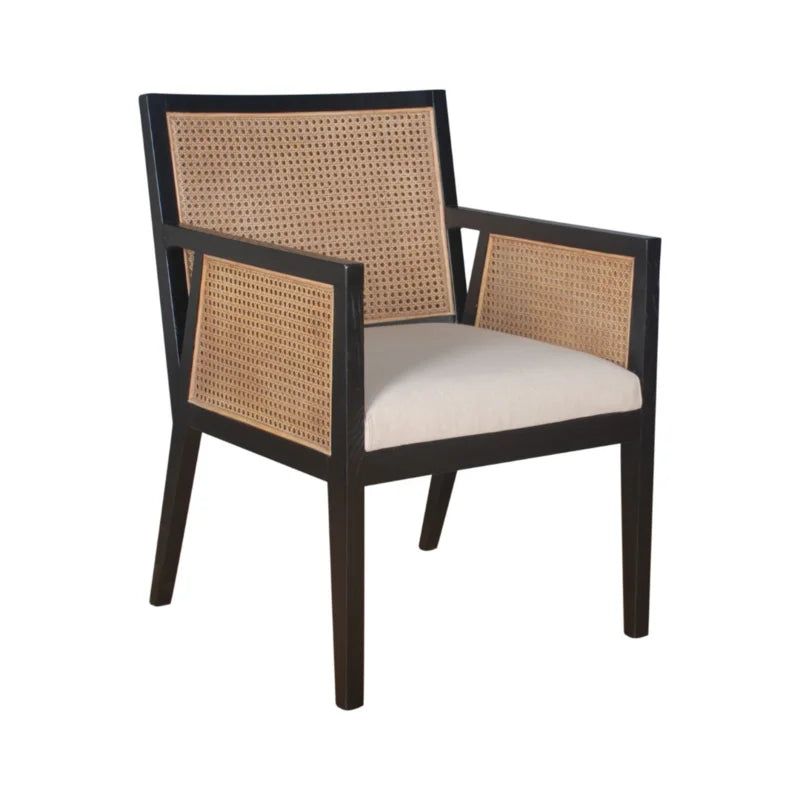 Teakwood Natural rattan Arm Chair