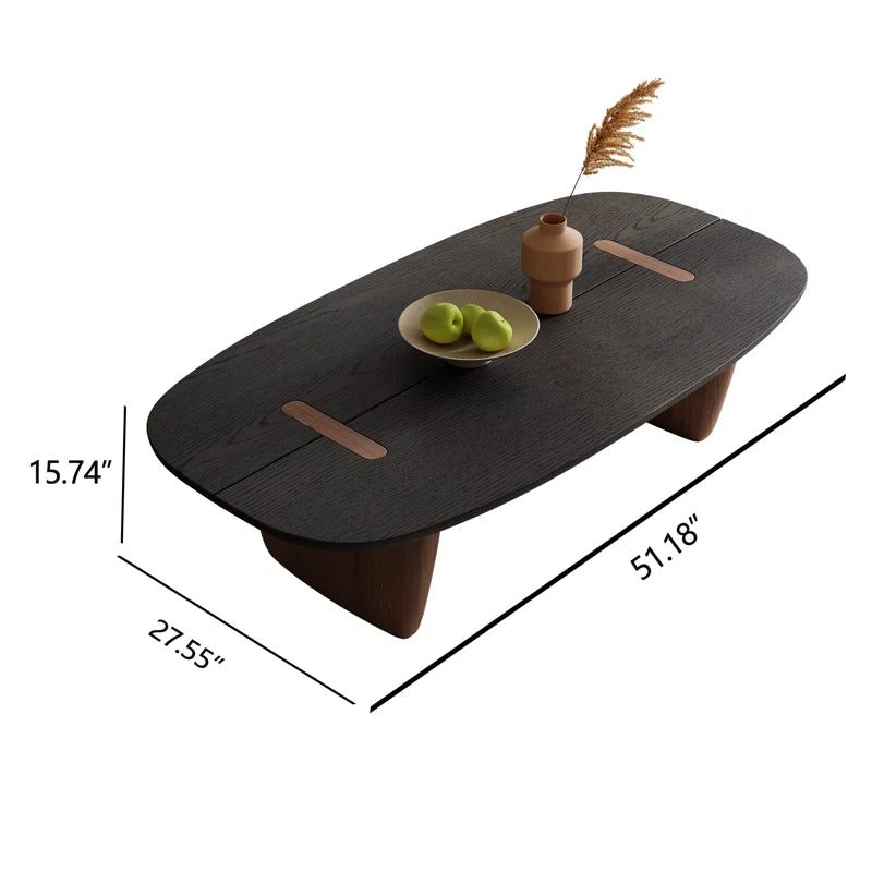 Oval Teak Wood Coffee Table