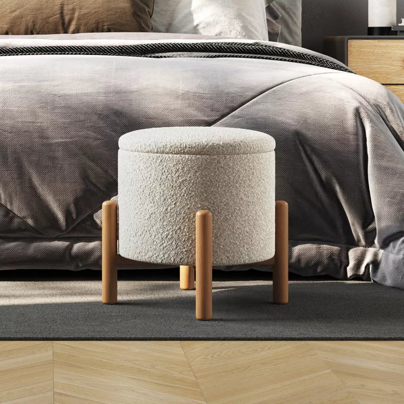 Lavish Storage Round Ottoman