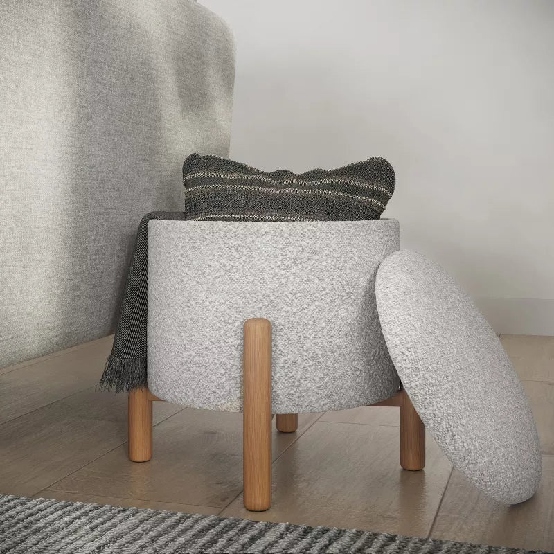 Lavish Storage Round Ottoman