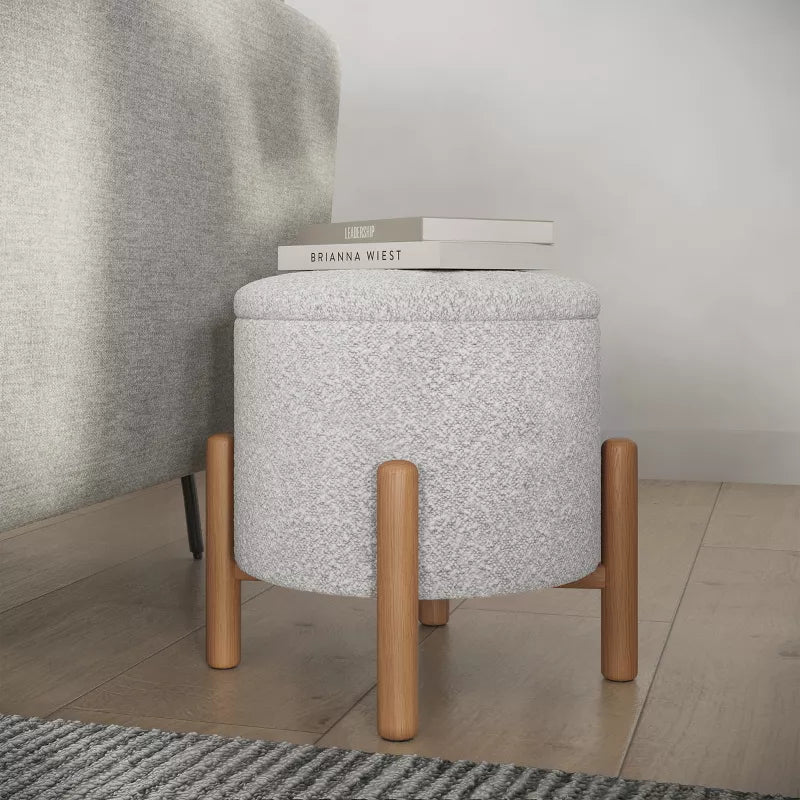 Lavish Storage Round Ottoman