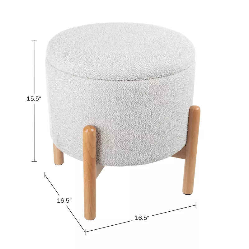 Lavish Storage Round Ottoman