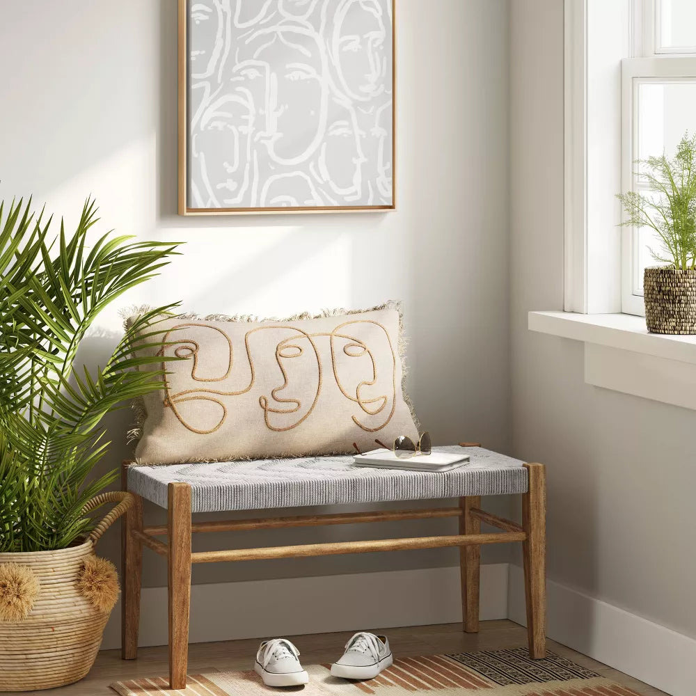Leo Woven Bench Natural