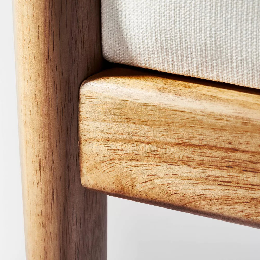 Ahom Ladder Back Wood Arm Accent Chair