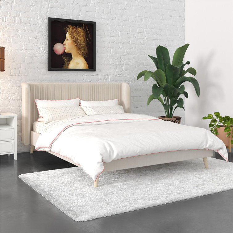Velvet Haven Wingback Bed