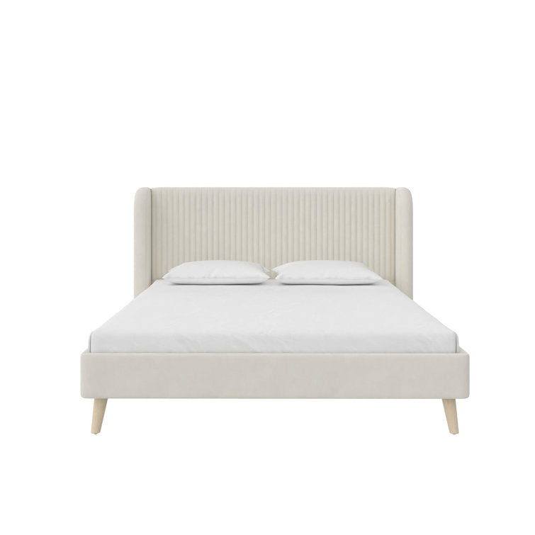 Velvet Haven Wingback Bed