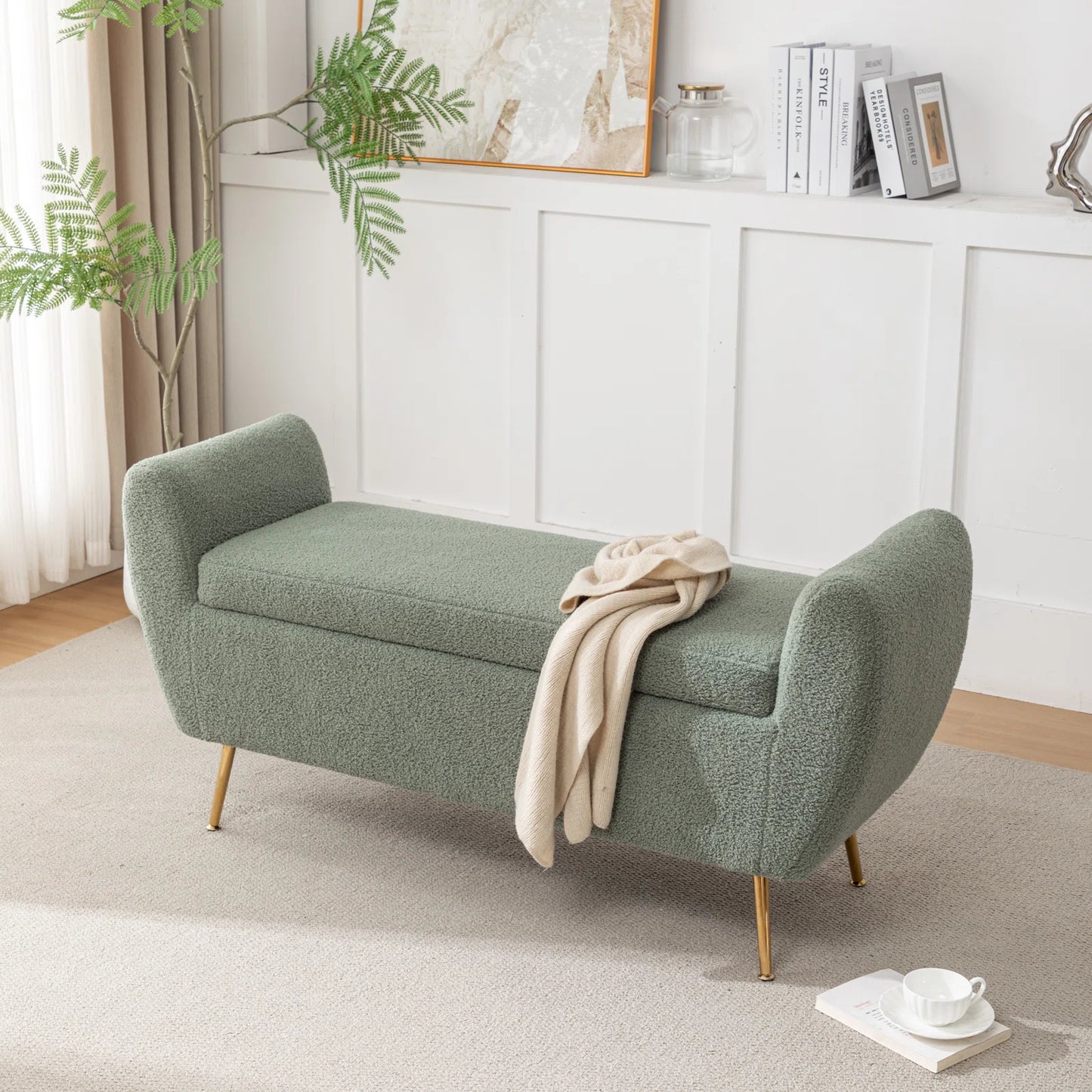 Ruby Upholstered Flip Top Storage Bench