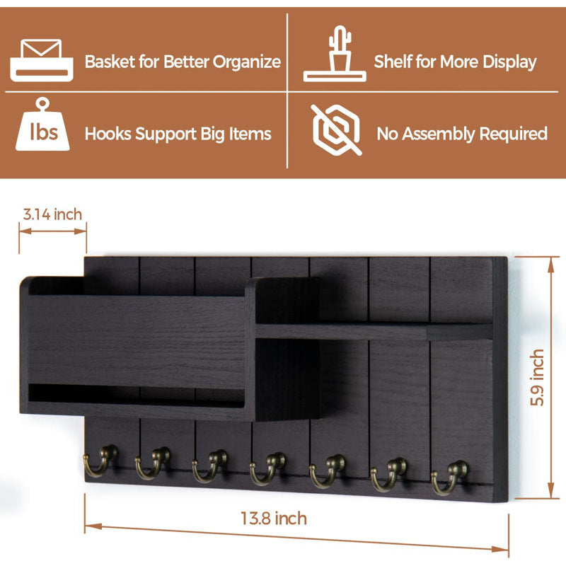 Alderwood Key Holder Shelf