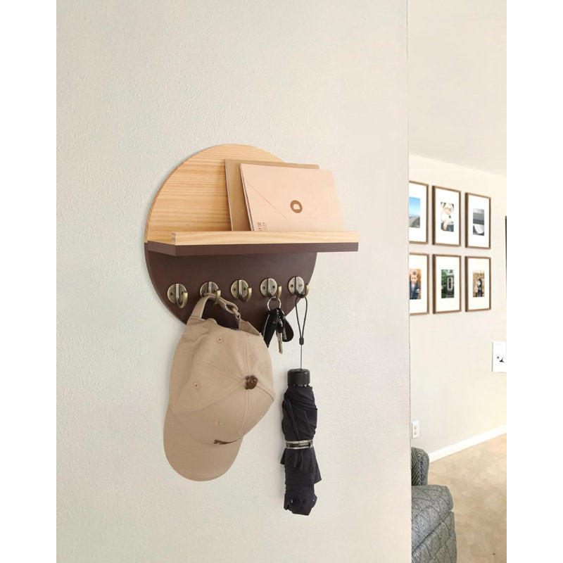 Essential Wall-Mounted Key Holder with Shelf