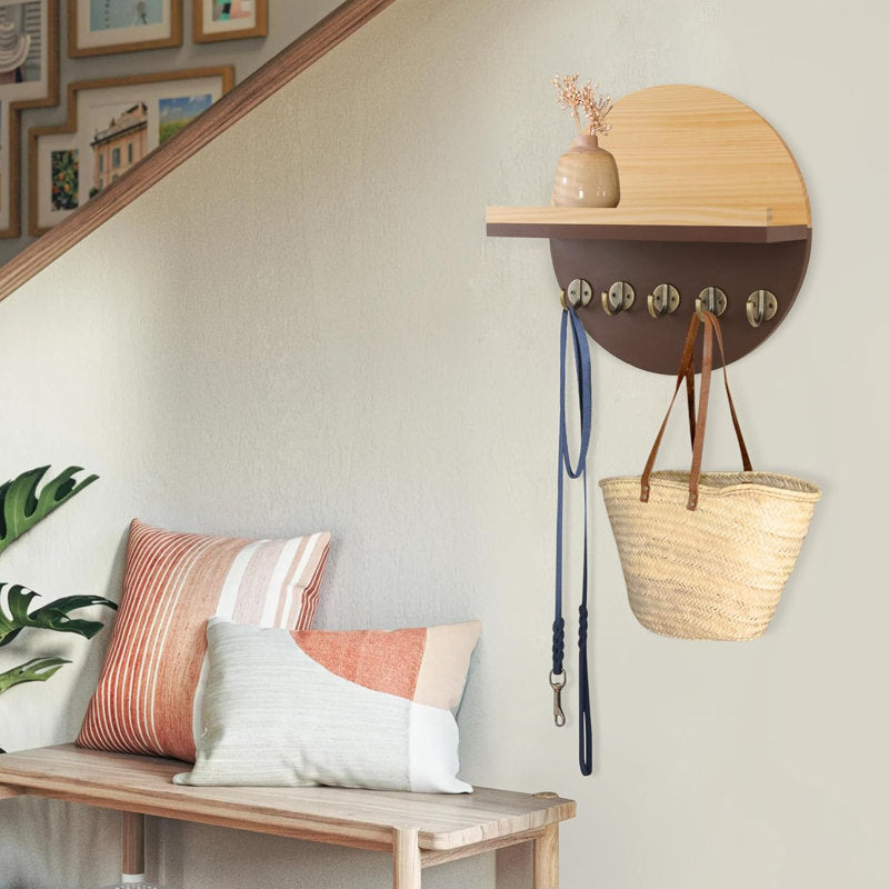 Essential Wall-Mounted Key Holder with Shelf