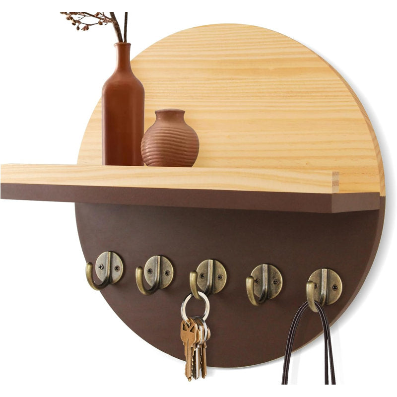 Essential Wall-Mounted Key Holder with Shelf