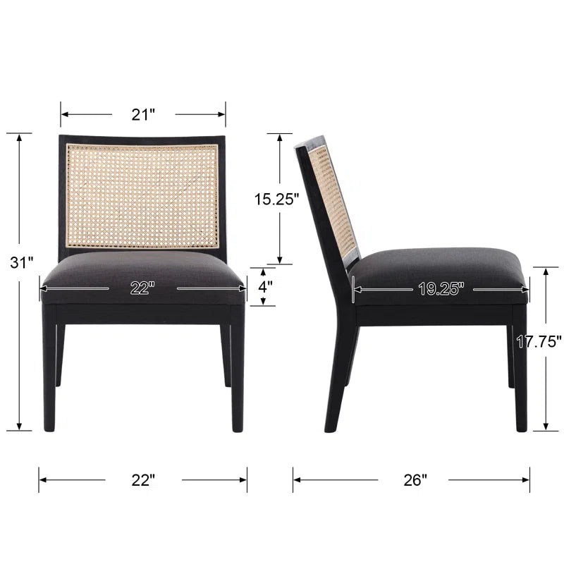 Charcoal Upholstered Side Chair